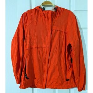 LOLE Nylon‎ Hoodie ZipUp Athletic Sz. M Rain Orange Women Water Resistant Jacket
